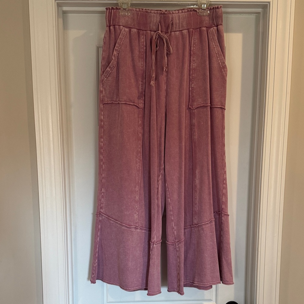 Easel Mauve Wide Leg Pants